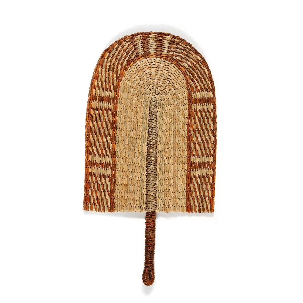 Figura decorativa abanico de fibra natural étnica