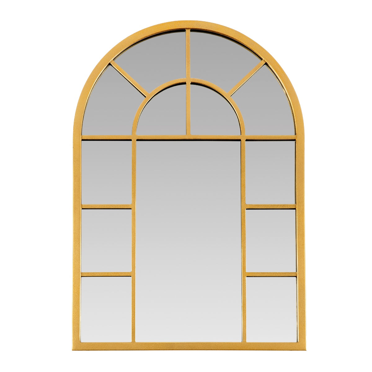 Espejo ventana vintage dorado de metal