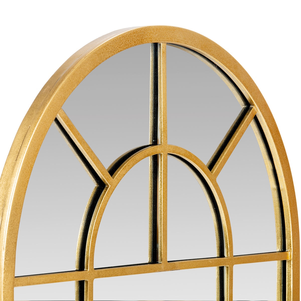 Espejo ventana vintage dorado de metal