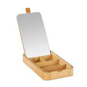 Joyero espejo de madera beige