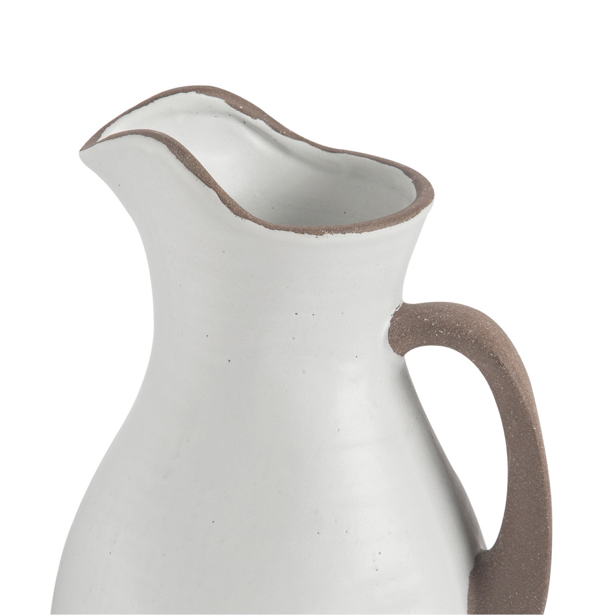 Jarrón estilo jarra de cerámica blanco
