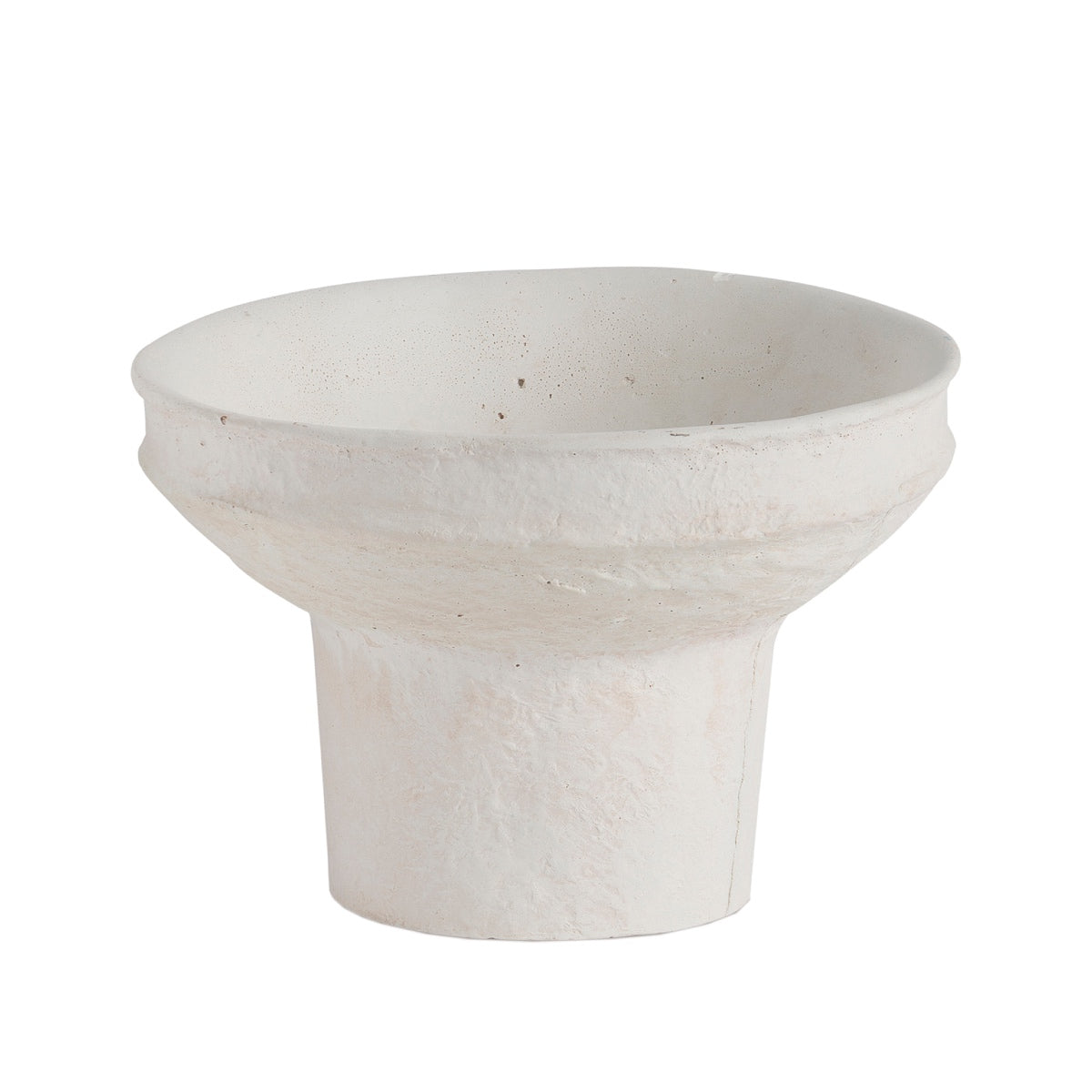 Jarrón decorativo blanco de cemento