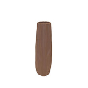 Jarrón de cerámica terracota Nantes Ø15x49 cm con nervios verticales en relieve, Andrea House