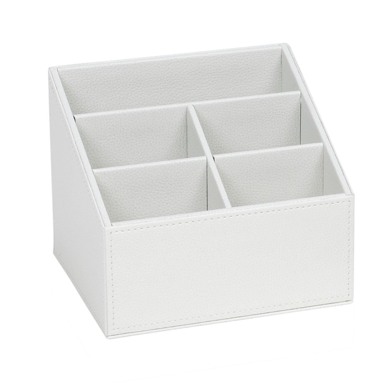 Portamandos organizador blanco de piel