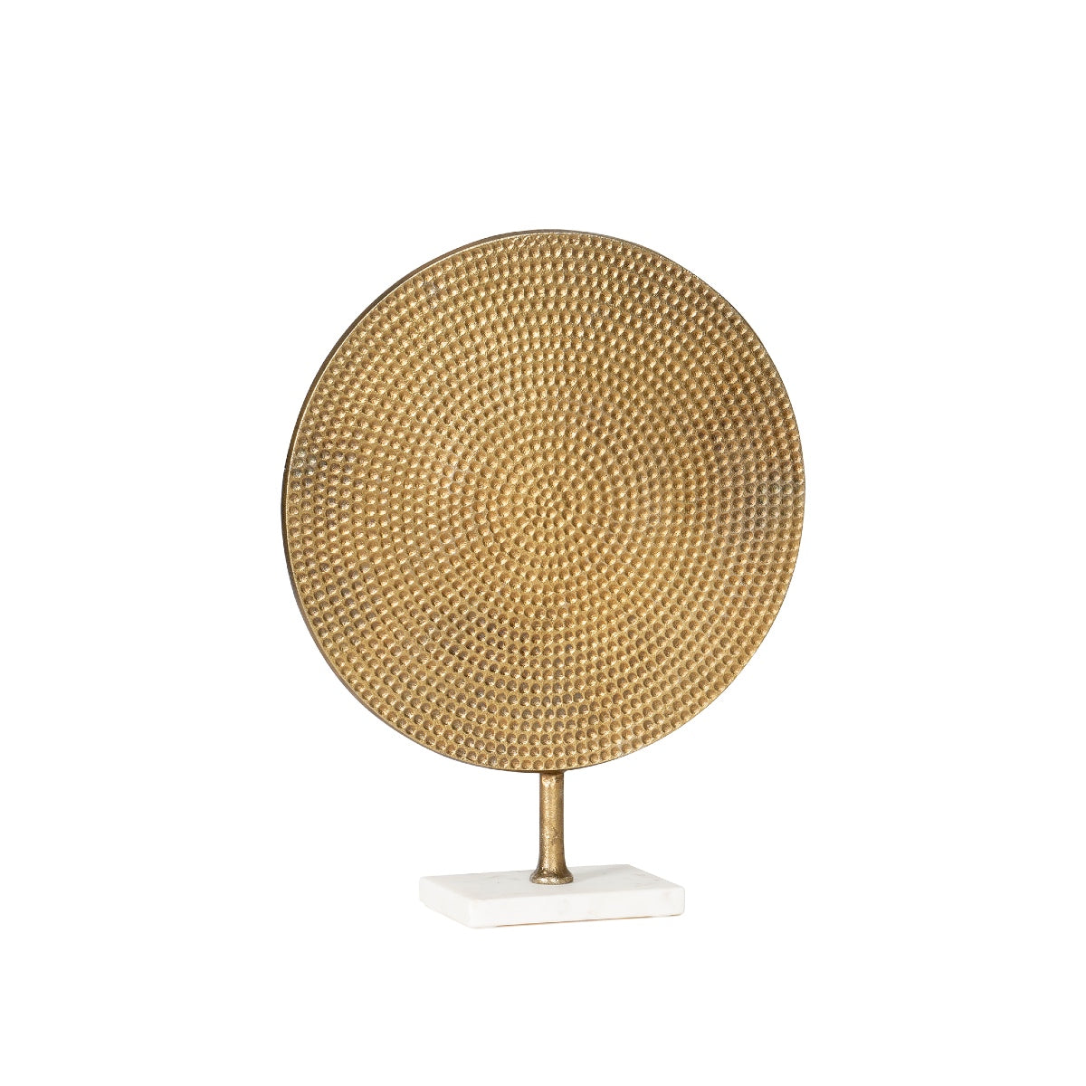 Figura decorativa de diseño de metal dorado 38cm