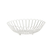 Centro de mesa para fruta blanco de metal