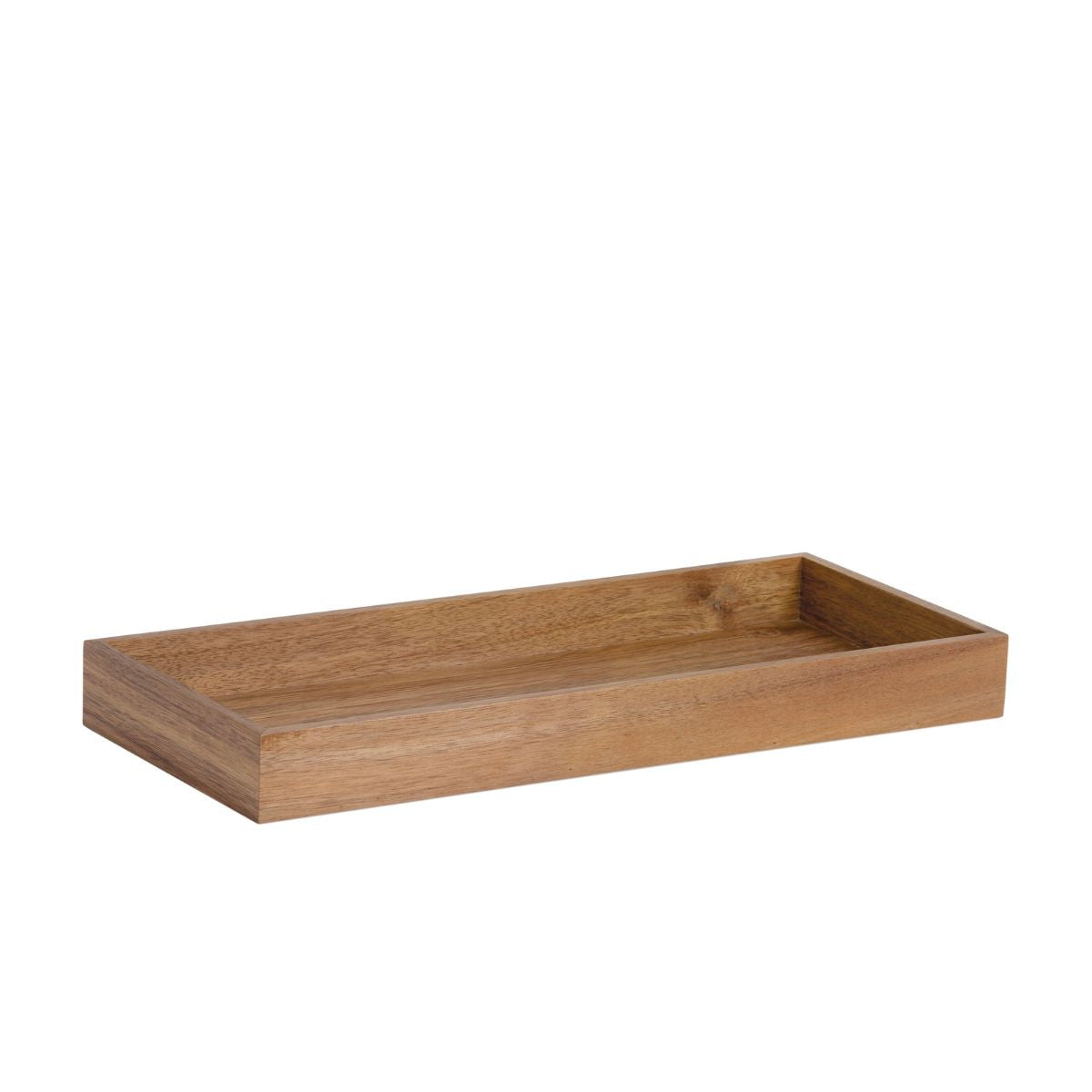 Bandeja rectangular de madera de acacia