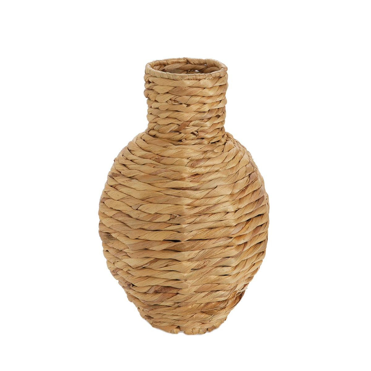 Jarrón decorativo de fibra natural