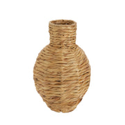 Jarrón decorativo de fibra natural