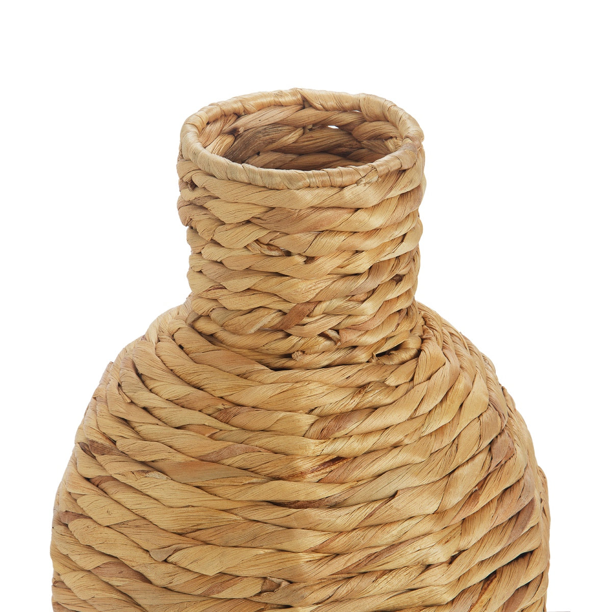 Jarrón decorativo de fibra natural