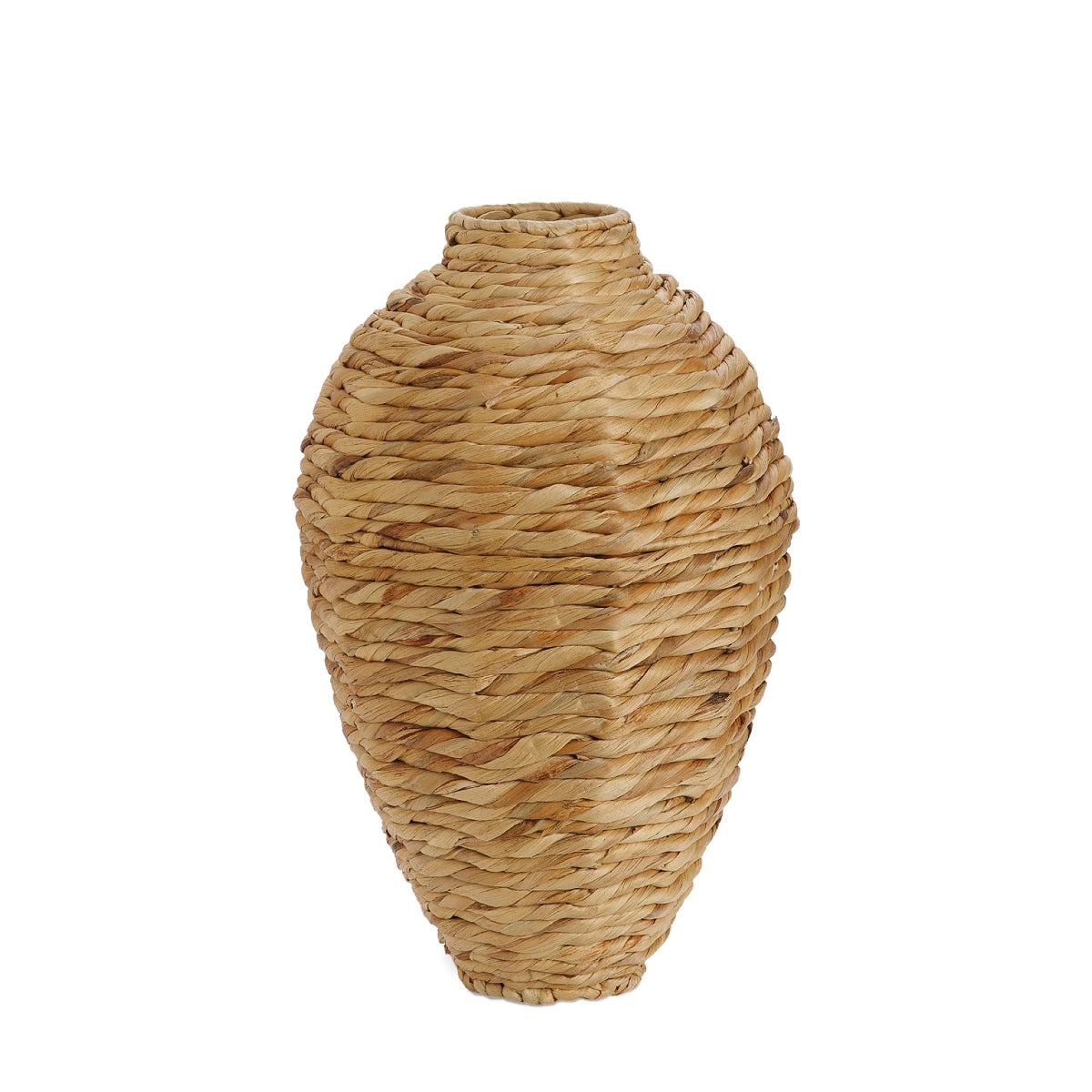 Florero decorativo de fibra natural