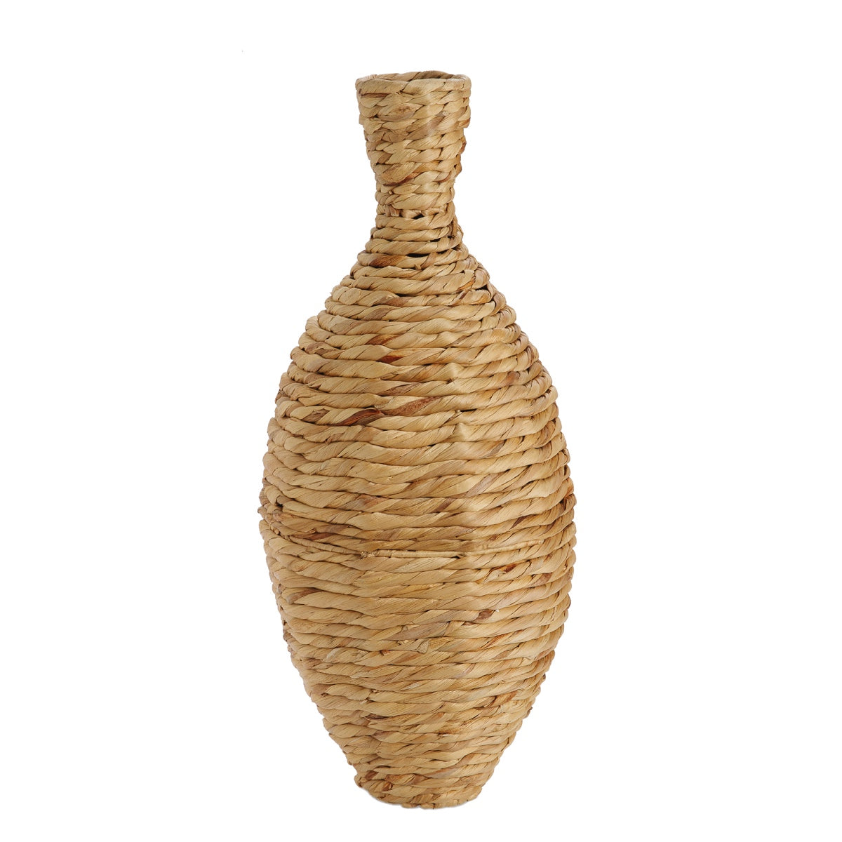 Florero de suelo de fibra natural