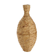 Florero de suelo de fibra natural