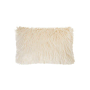 Cojín decorativo de pelo blanco Marfil 40x60