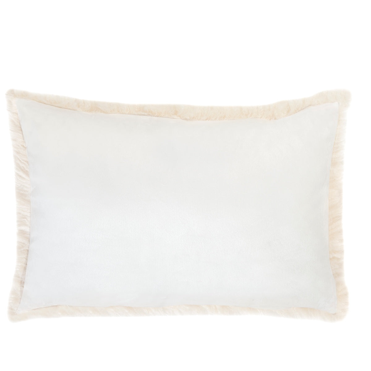 Cojín decorativo de pelo blanco Marfil 40x60