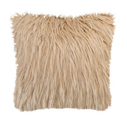 Cojín cuadrado de pelo beige 50x50