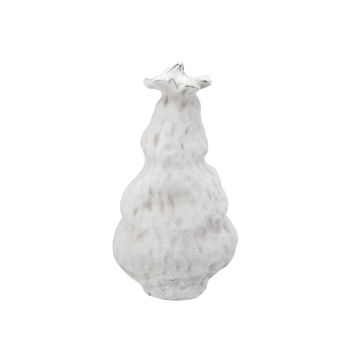 Jarrón decorativo de cerámica blanco Santorini