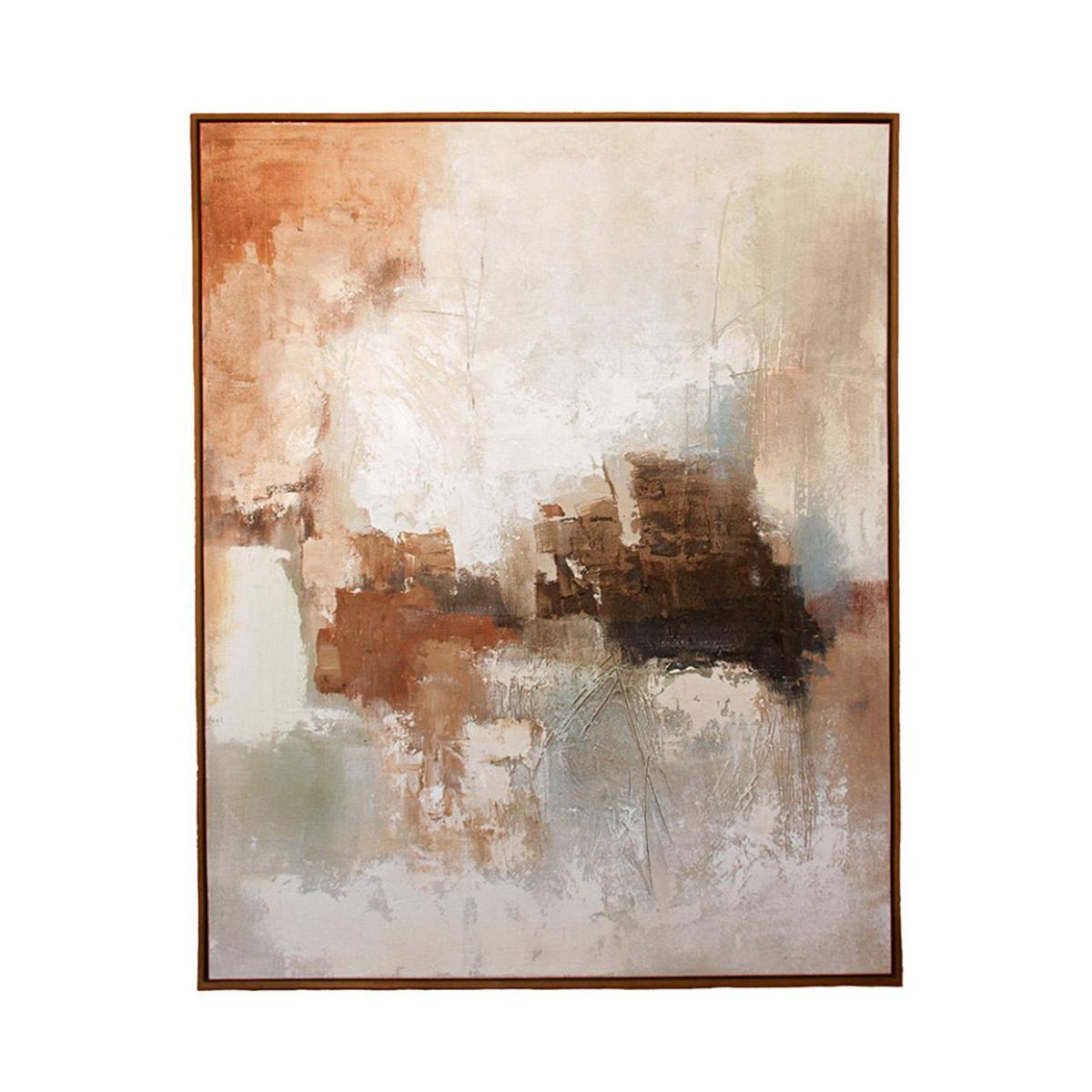 Cuadro abstracto en tonos tierra y beige Andrea House
