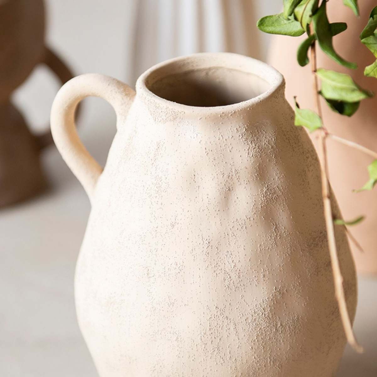 Jarrón gres beige Masaka 25 cm