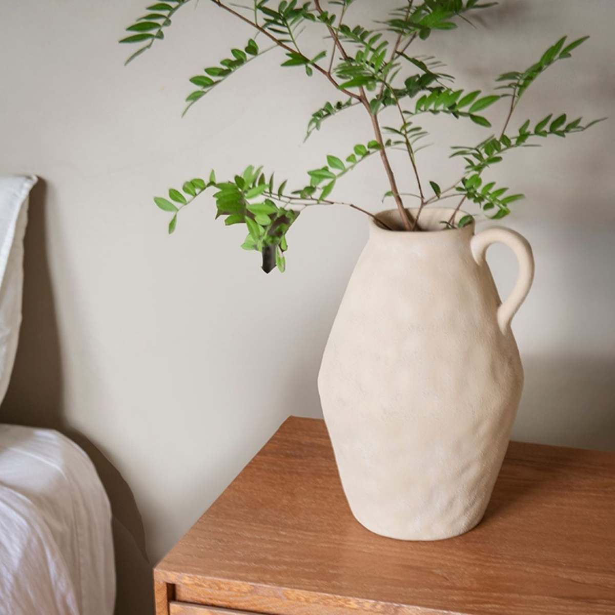 Jarrón gres beige Masaka 25 cm