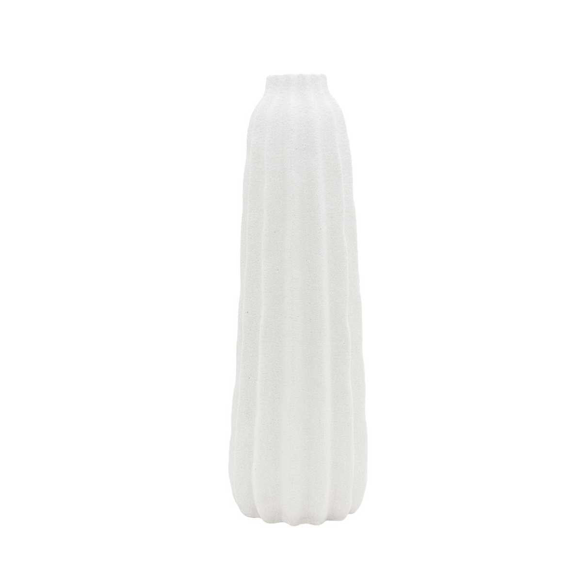 Jarrón decorativo de gres Kaduna blanco 48,5 cm