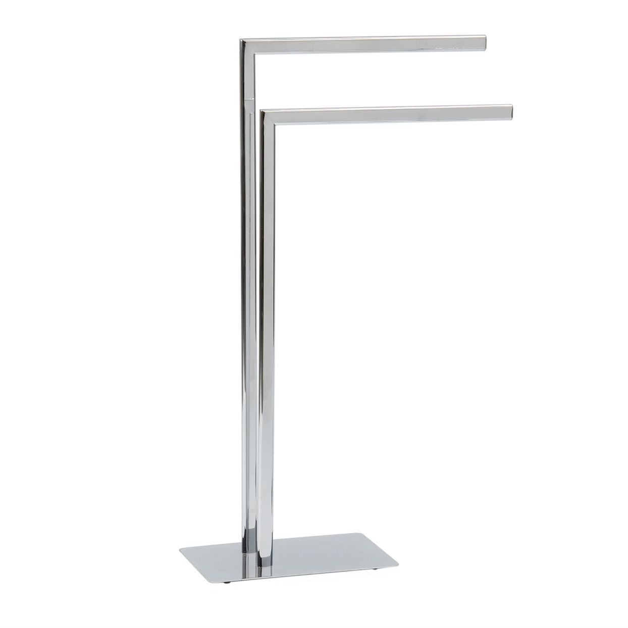Toallero de baño plateado de metal moderno