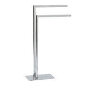 Toallero de baño plateado de metal moderno