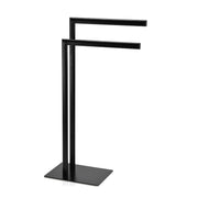 Toallero de pie negro de metal estilo industrial