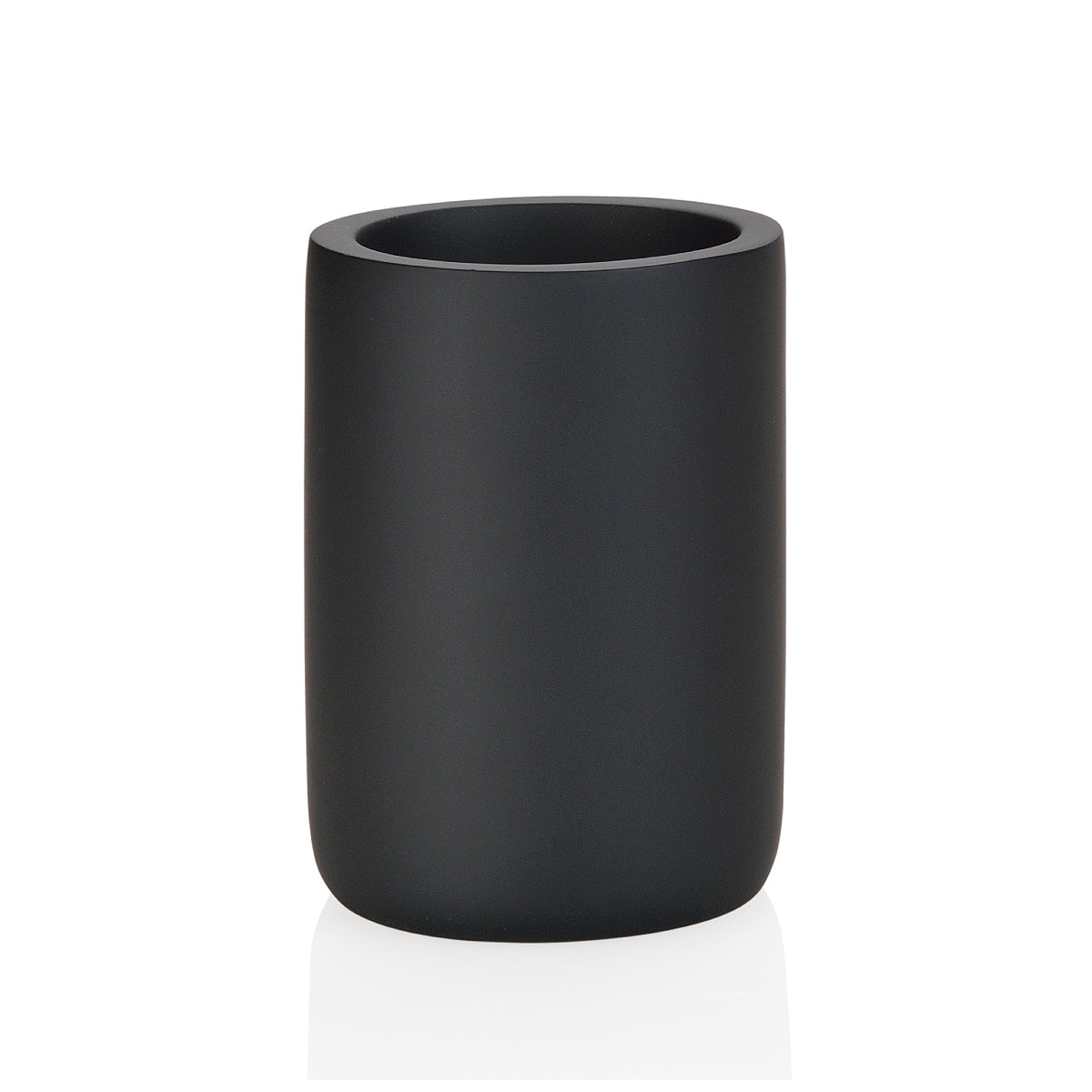 Portacepillos de baño de resina negro