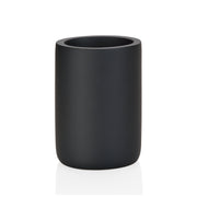 Portacepillos de baño de resina negro