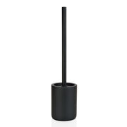 Escobilla de baño negra de plástico