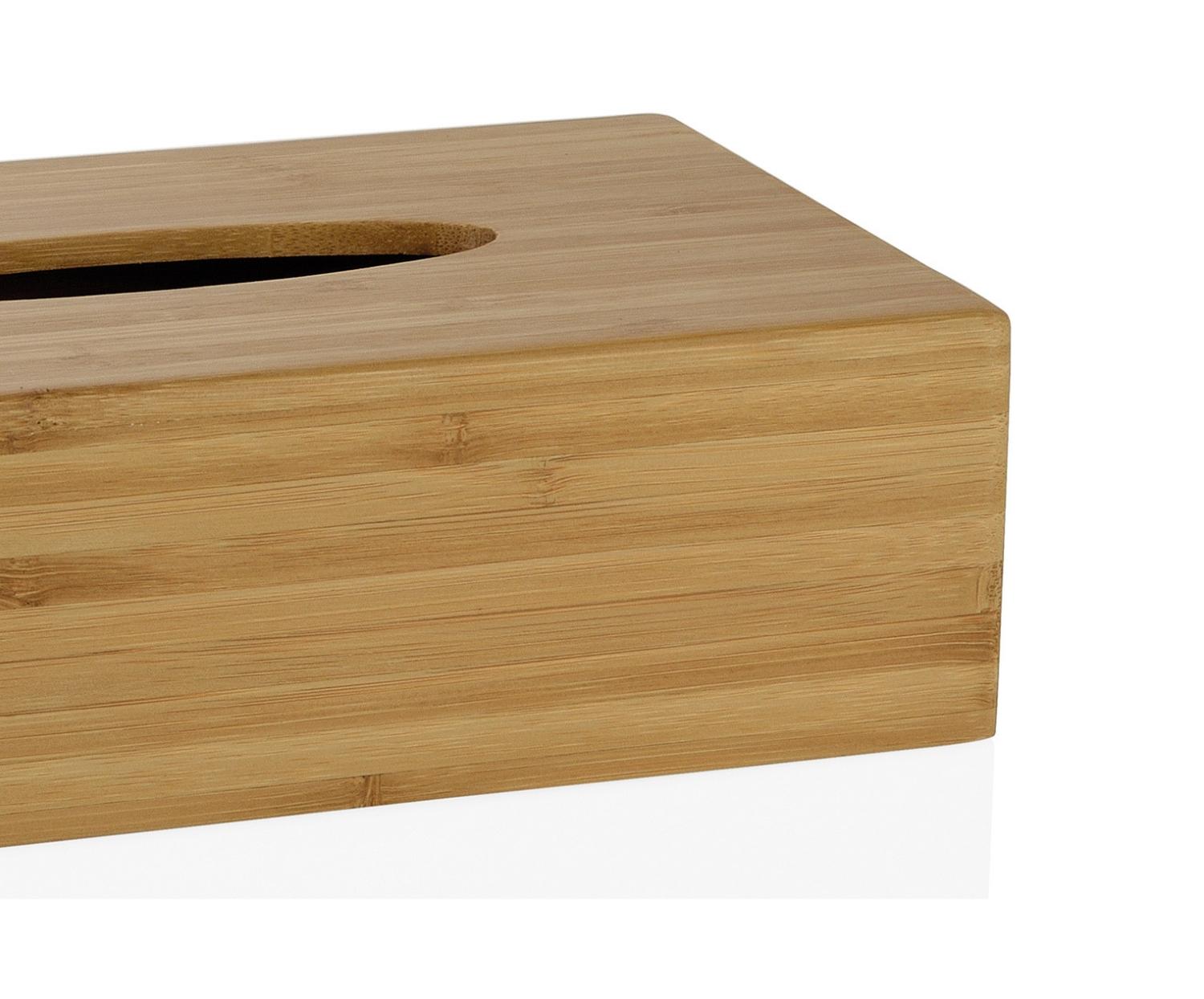 Caja de pañuelos de bambú