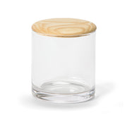 Caja para algodones de cristal y madera