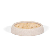 Jabonera de baño beige de arenisca