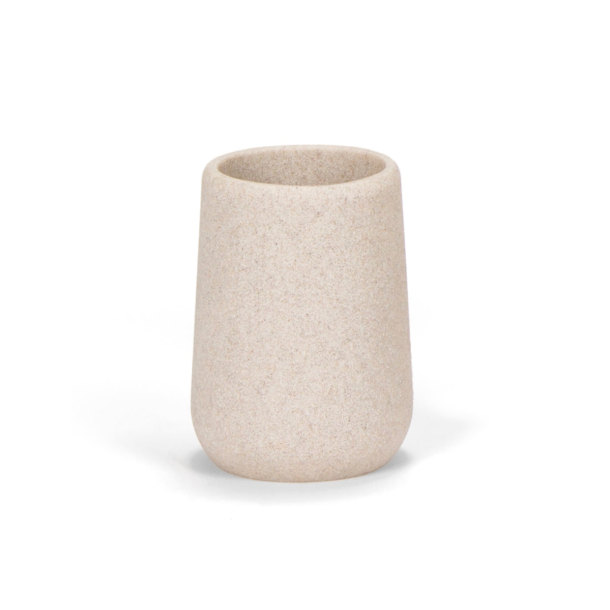 Portacepillos de baño beige de arenisca