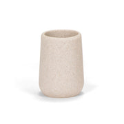 Portacepillos de baño beige de arenisca