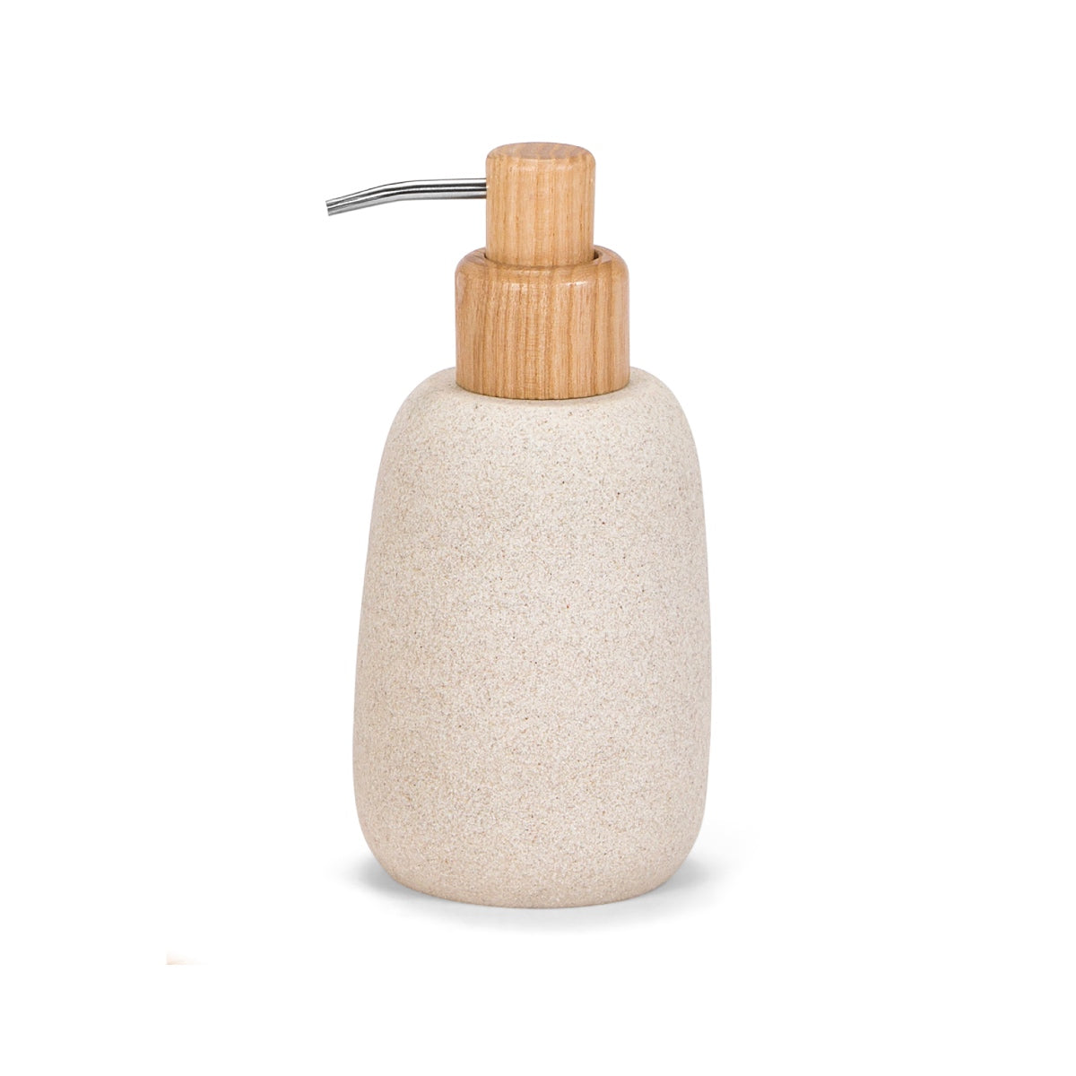 Dispensador de baño beige de arenisca
