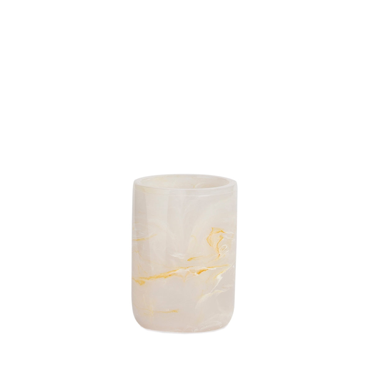 Portacepillos de baño efecto nácar clásico blanco