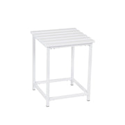 Taburete de baño de metal blanco moderno