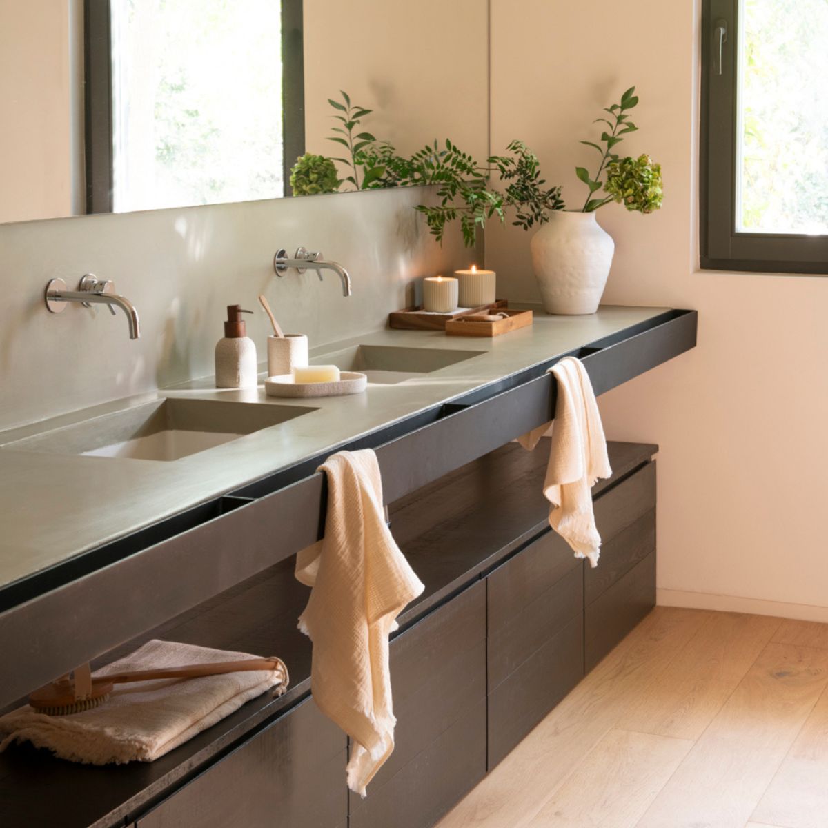 Portacepillos de baño con textura