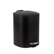 Papelera de pedal metal negro 5L