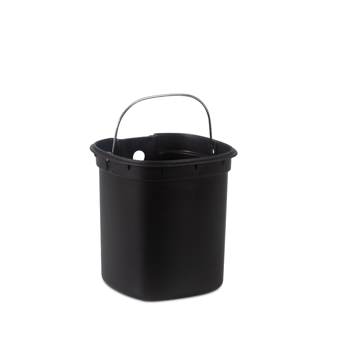 Papelera de pedal metal negro 5L