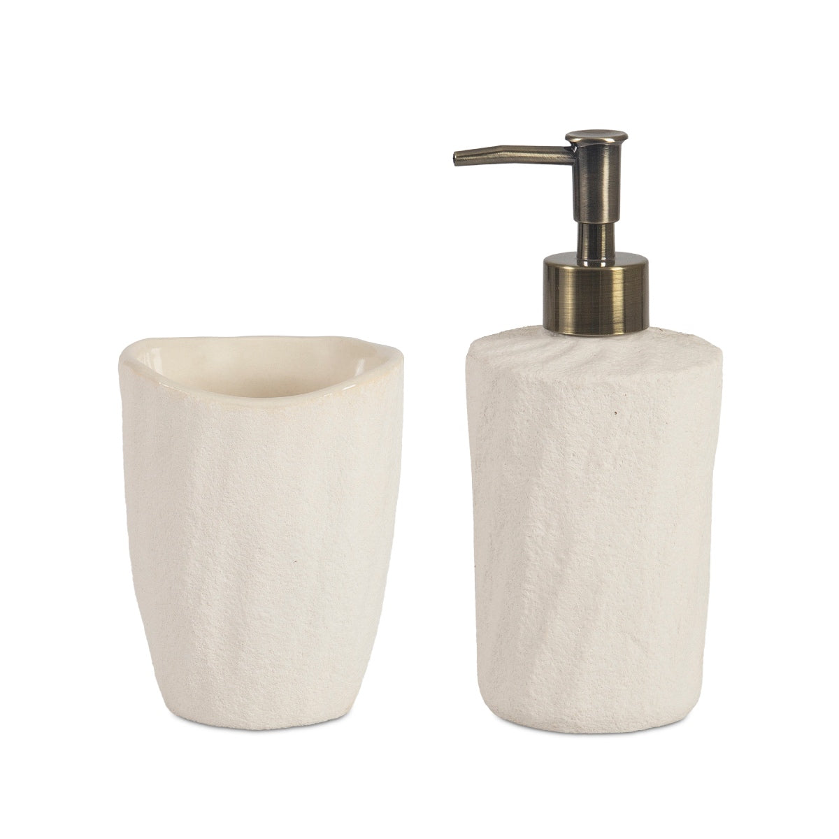 Dispensador de baño beige de cerámica Sand