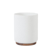 Papelera poliresina y madera de acacia 5L