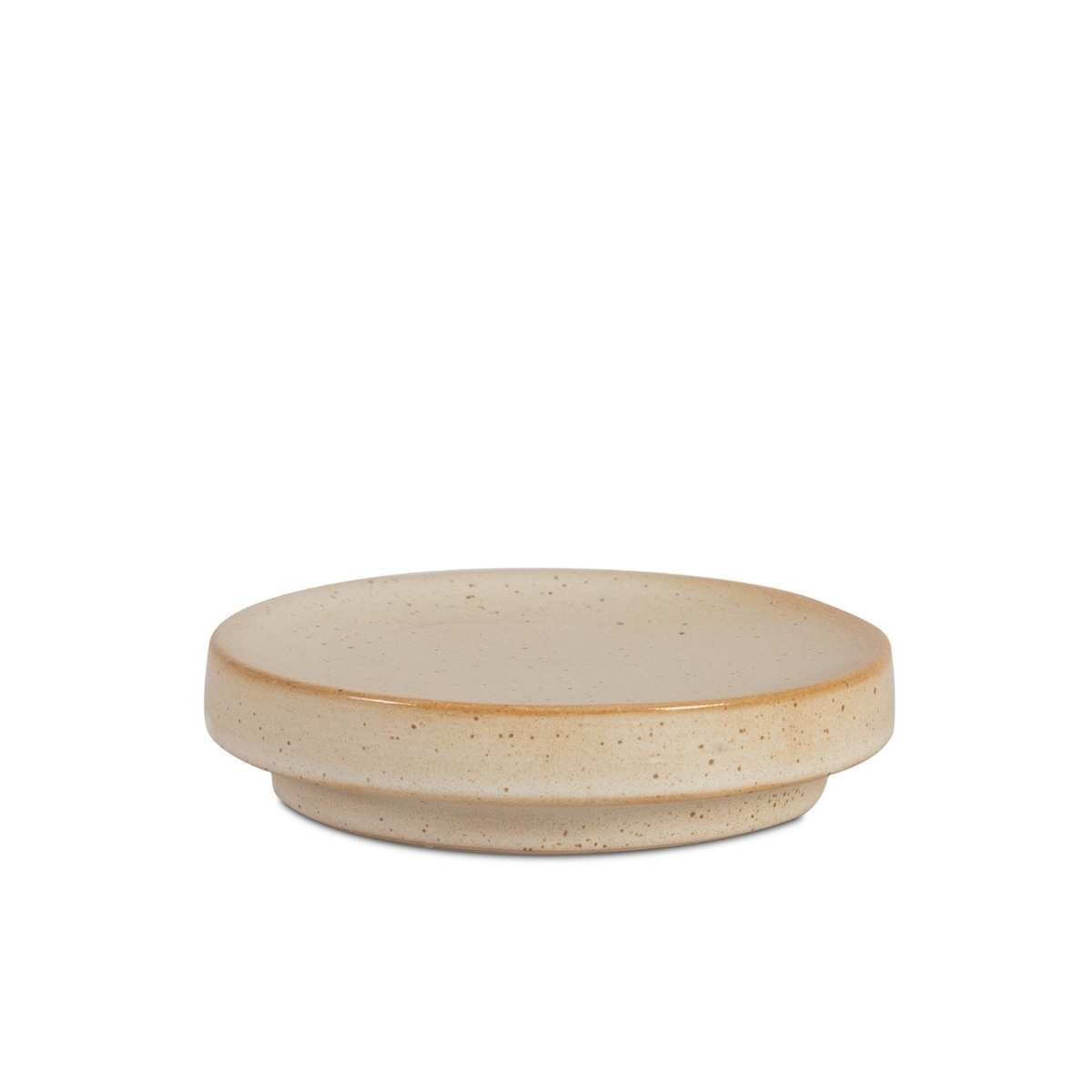 Jabonera de cerámica beige