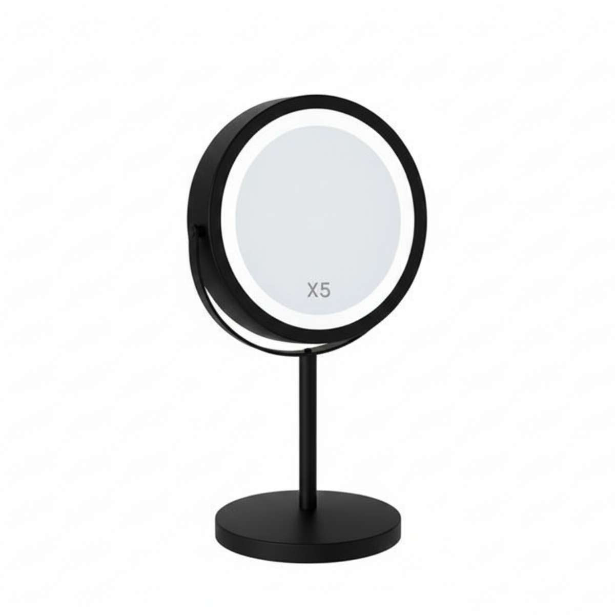 Espejo de aumento negro led touch