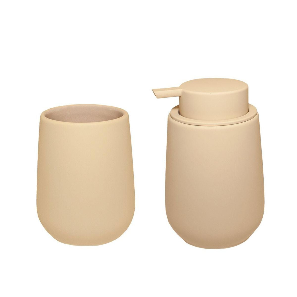 Set de baño de cerámica dolomita beige