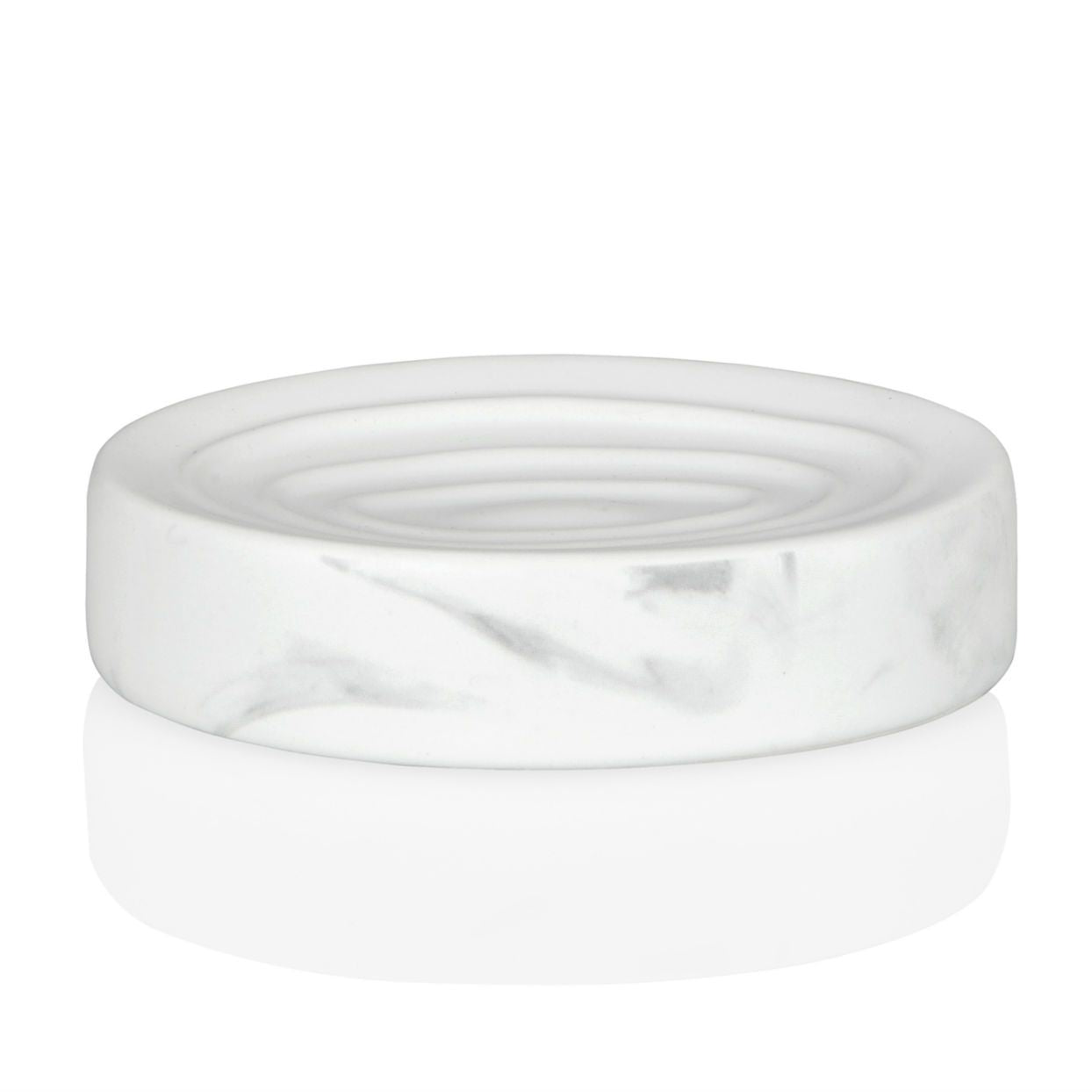 Jabonera de baño de cerámica blanca