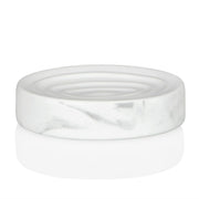 Jabonera de baño de cerámica blanca