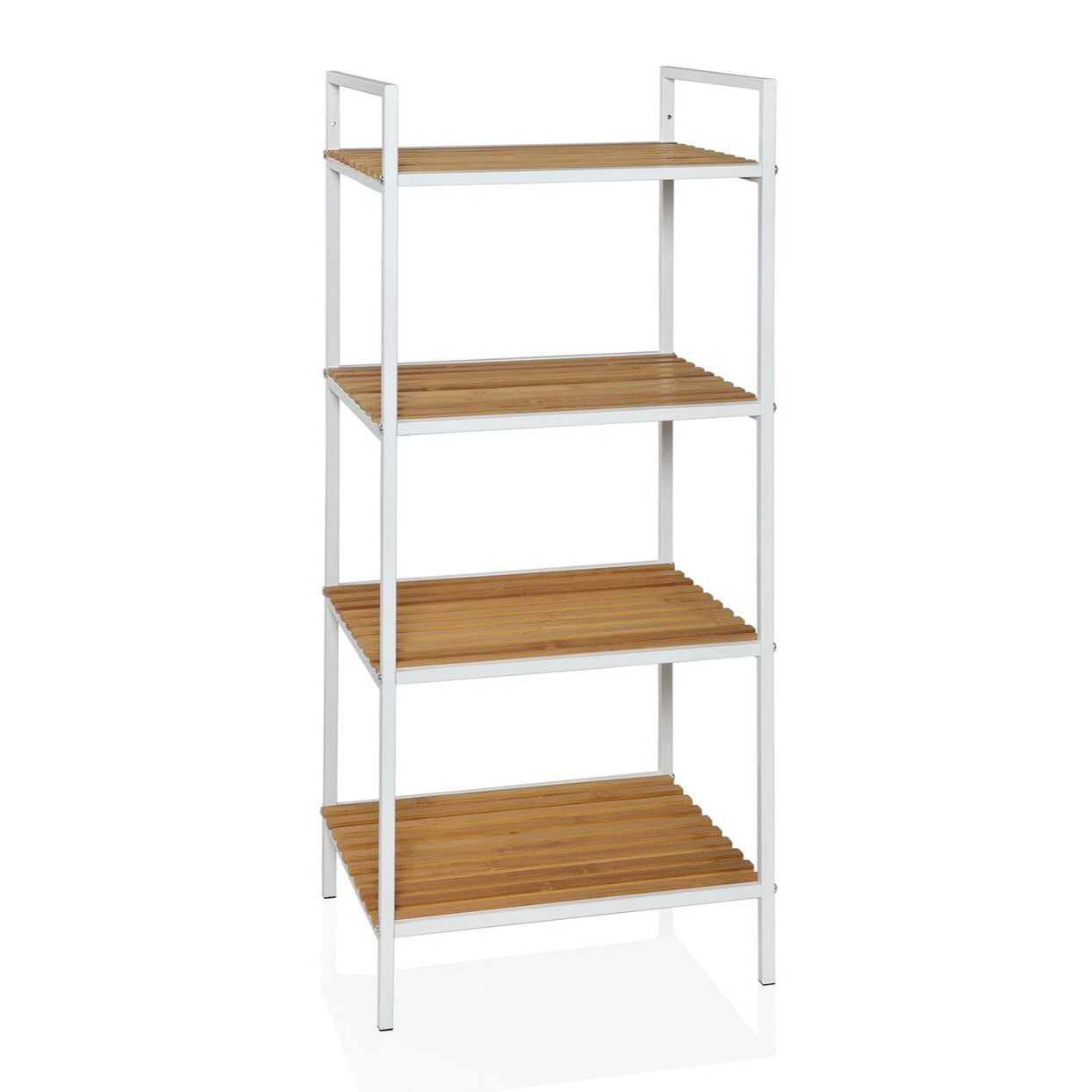 Estantería de baño de madera blanca industrial